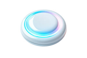 A sleek, circular button with a glowing edge, designed for modern technology interaction and aesthetic appeal. png