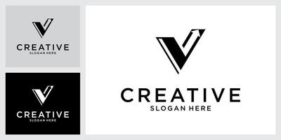 Initial letter V logo design template vector