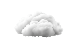 A soft, fluffy white cloud with a rounded shape, featuring multiple layers and a billowy texture. png