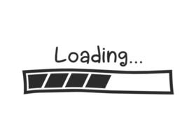 Handrawn loading bar design inspiration vector