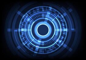 Abstract background with blue tech circles vector
