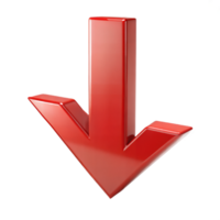 Downward Pointing Arrow with Transparent Background Perfect for Digital Design png