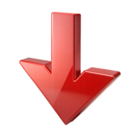 Minimalist Down Arrow Graphic on Transparent Background Ideal for Web Design png