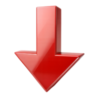 Clean and Modern Down Arrow with Transparent Background for UI and Graphics png