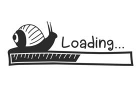 loading bar with cute snail vector