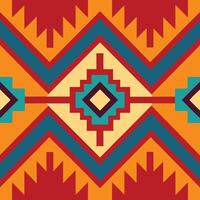 a colorful native american style pattern vector