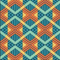 an abstract geometric pattern with orange, blue and yellow vector