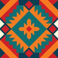 a colorful southwestern pattern with a star in the center vector