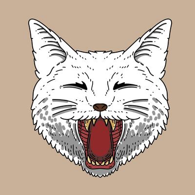 cat art illustration is good to use for branding needs and so on