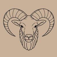 animal goat silhouette logo illustration is good to use for branding needs and so on vector