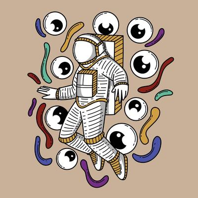 astro art illustration is good to use for branding needs and so on