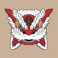 barong sai art illustration is good to use for branding needs and so on vector