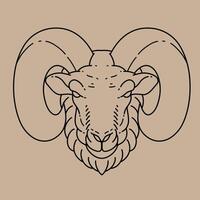 goat animal art silhouette logo illustration is good to use for branding needs and so on vector