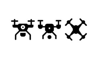 Illustration of Different Drone Models, Drone, Quadrocopter icon set. Technology devices set. Drone silhouette icon. Illustration. Graphic. vector