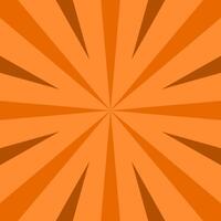 Geometric Sunburst Background with Orange Color vector