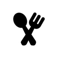 spoon and fork simple design vector