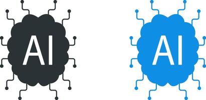 Illustration about artificial intelligence in the form of a human brain vector