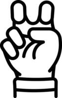 Tow Finger Up Gesture Icon vector