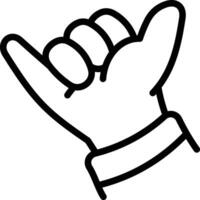 Shaka Gesture Icon vector