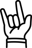 Rock Gesture Icon vector