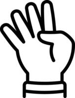Four Gesture Icon vector