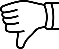 Thumb Down Gesture Icon vector