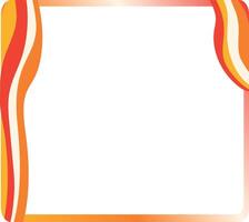 An orange and yellow frame with a white border vector