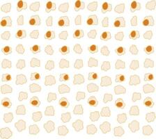 A pattern of small pieces of popcorn on a white background vector