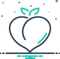 Mix icon for peach vector