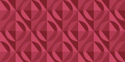 Dynamic geometric pattern with interlocking ovals and diamonds in wine red and pink shades. Ideal for wallpapers, textiles, packaging, web backgrounds, or modern interior design projects. vector