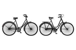 Unique Bicycle Silhouette Pattern vector