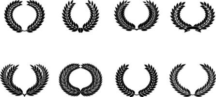 A set of laurel wreaths vector