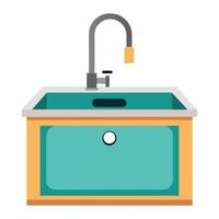 a kitchen sink with a faucet and a faucet vector