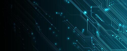 abstract background with blue lines and circuits vector