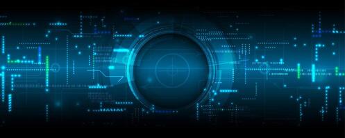 A futuristic digital background with a circular object vector