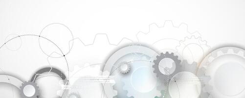 abstract background with gears and arrows vector