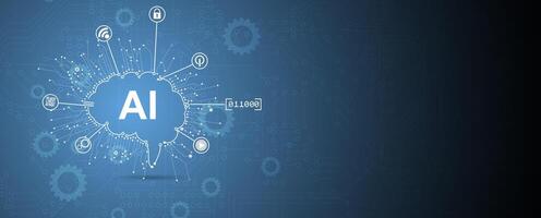 ai and machine learning in the future of work vector