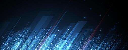abstract blue background with lines and dots vector