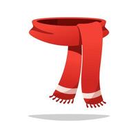Red scarf isolated on white background. vector