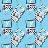 Game console seamless repeat pattern Illustration texture vector
