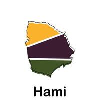 Hami map. map of China Country colorful design, illustration design template on white background vector