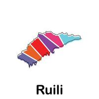 Ruili map. map of the China Country. Borders of for your infographic design template vector