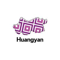 Huangyan map. map of the China Country. Borders of for your infographic. illustration design template vector
