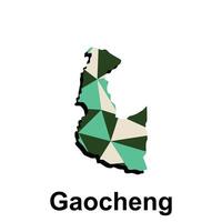 Map of Gaocheng colorful modern polygon geometric design, element graphic illustration template vector