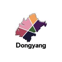 Dongyang map. map of the China Country. Borders of for your infographic design template vector