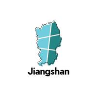 Jiangshan map. map of the China Country. Borders of for your infographic design template vector