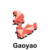 Map of Gaoyao colorful modern polygon geometric design, element graphic illustration template vector