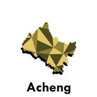 Map of Acheng colorful modern polygon geometric design, element graphic illustration templateMap of colorful modern polygon geometric design, element graphic illustration template vector