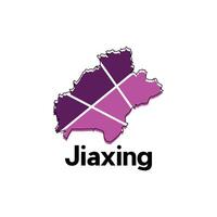 Jiaxing map. map of the China Country. Borders of for your infographic design template vector