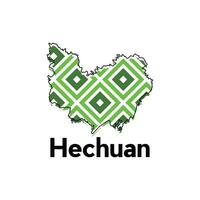 Hechuan map. map of the China Country. Borders of for your infographic. illustration design template vector